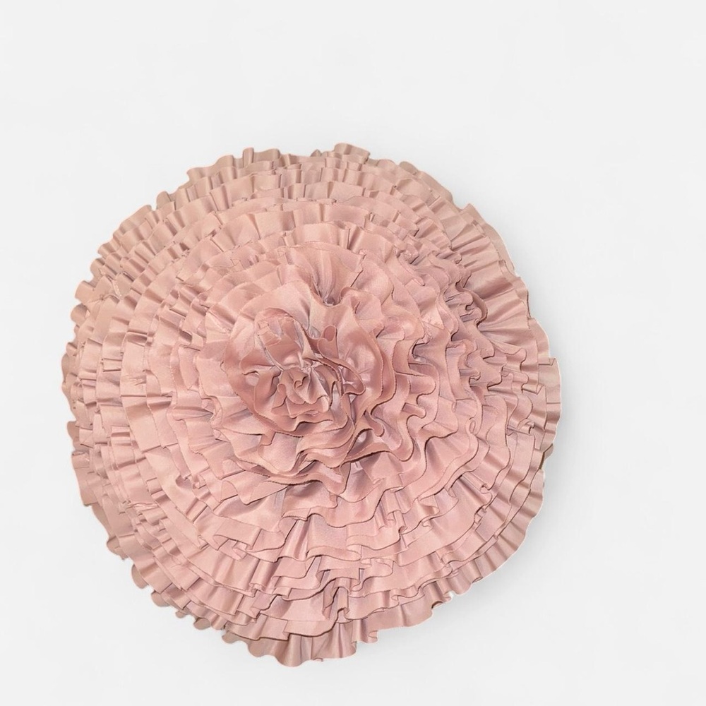 Pink Ruffled Decorative Pillow - Picture 2 of 8
